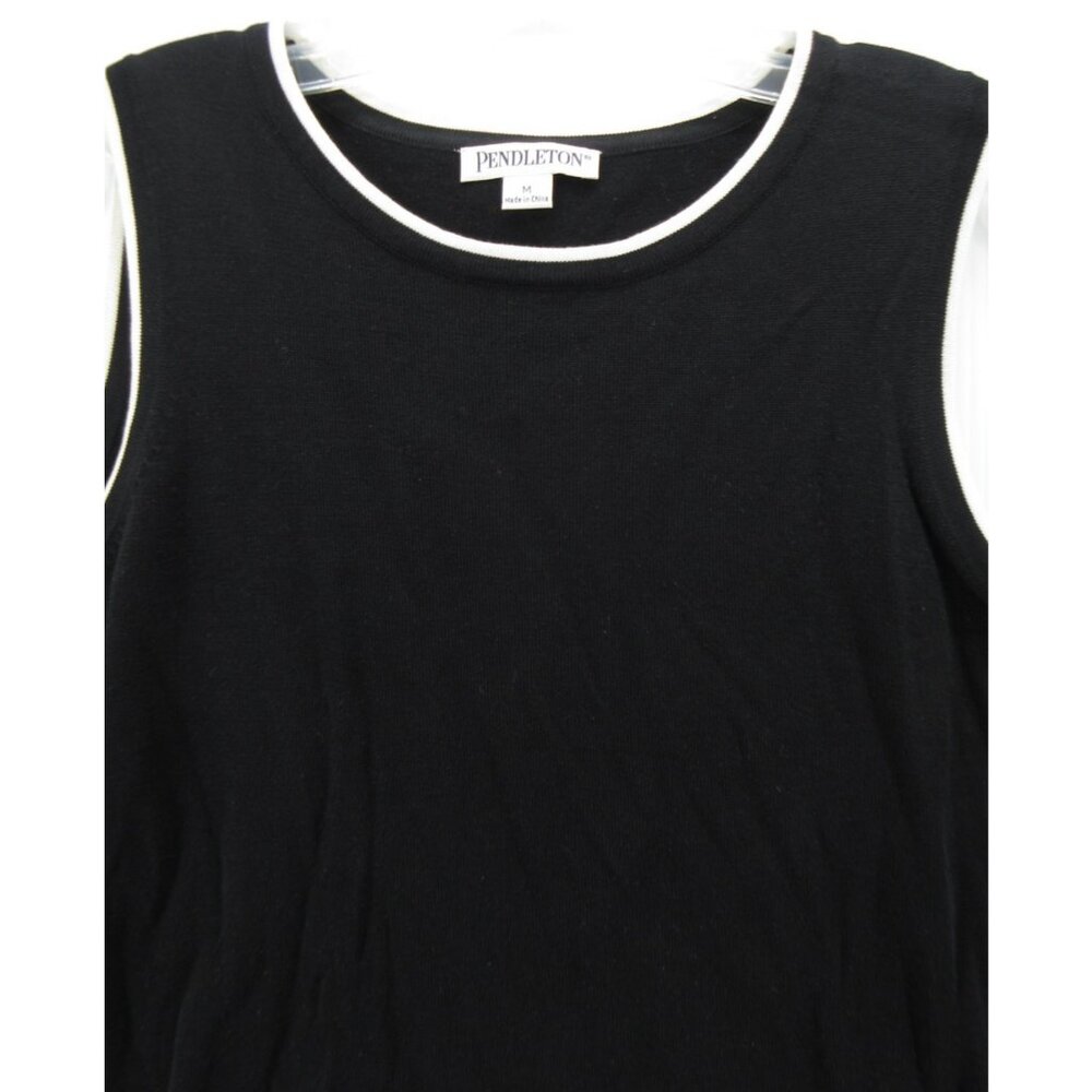 Pendleton Sweater Medium Vest Pullover Ringer Cla… - image 2